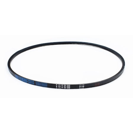 D&D A51/4L530 Classical V-Belt, 53 in Outside Length, 1/2 in Top Width, 1 Ribs A51/4L530